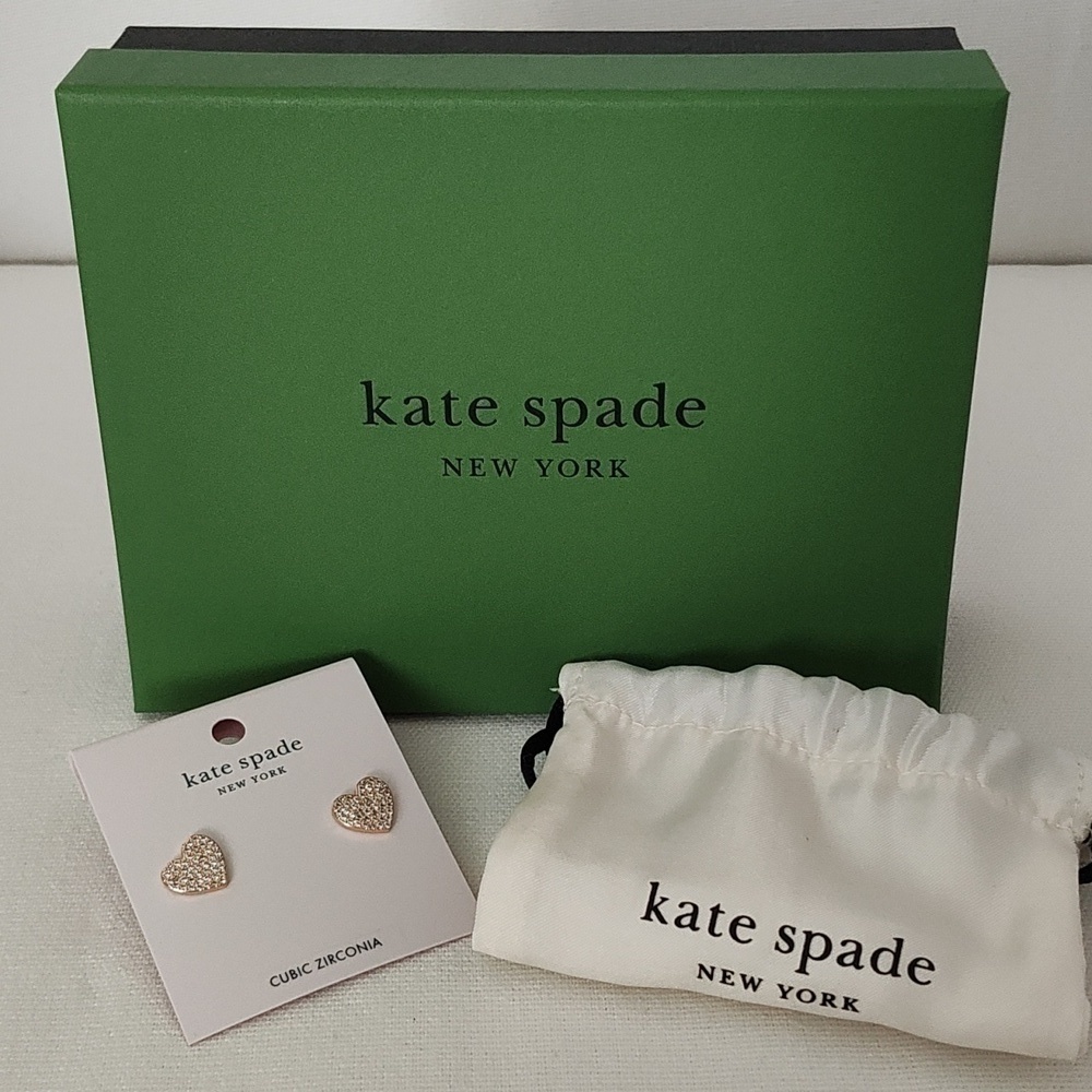 New Kate Spade Heart Earrings Set